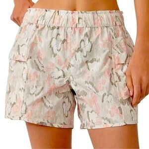 FP Movement Womens Printed In The Wild Mid Shorts Size Small Cargo Pocket Light